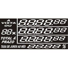 Etiqueta A Vista/Prazo/Total - 55mm x 25mm - Pct 50 Unid