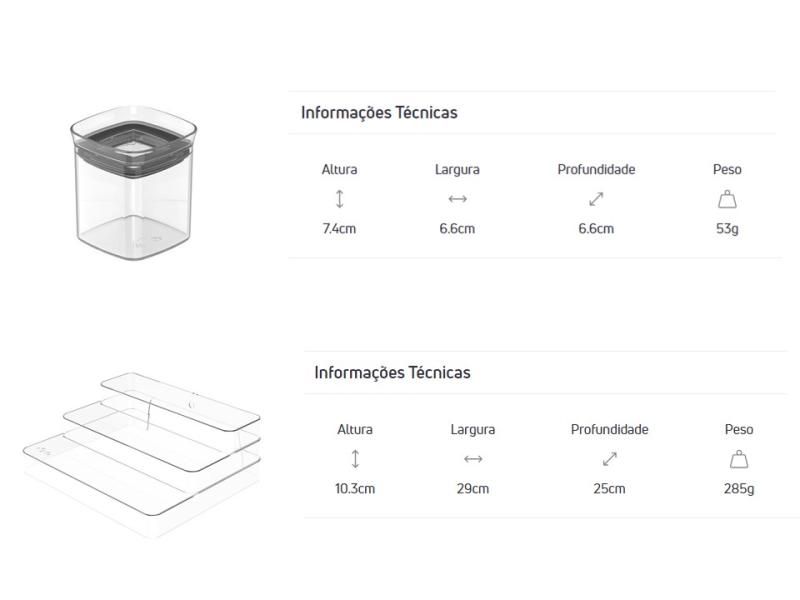 Organizador De Temperos Multinivel Block  13 Pecas Natural