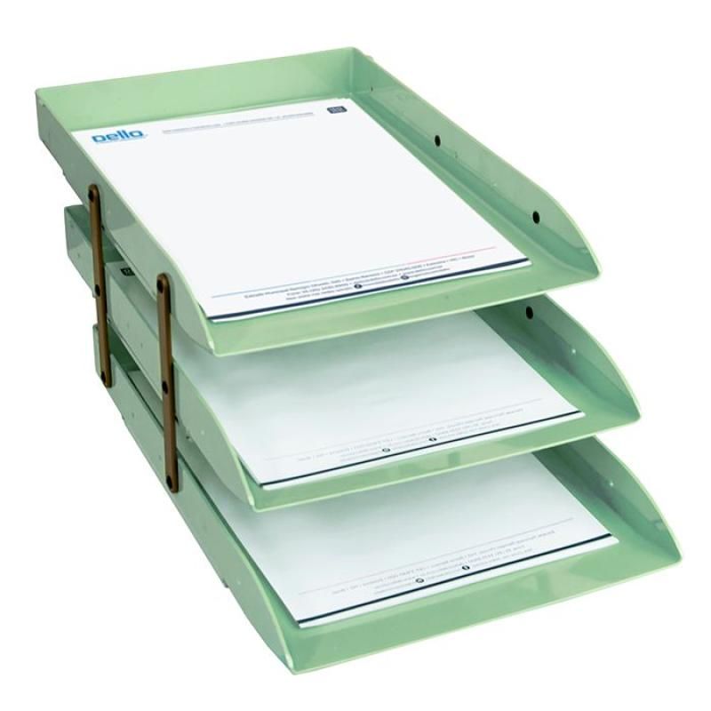 Caixa Correspondência Articulável  Tripla Verde - 35,5 x 12 x 25,3 cm