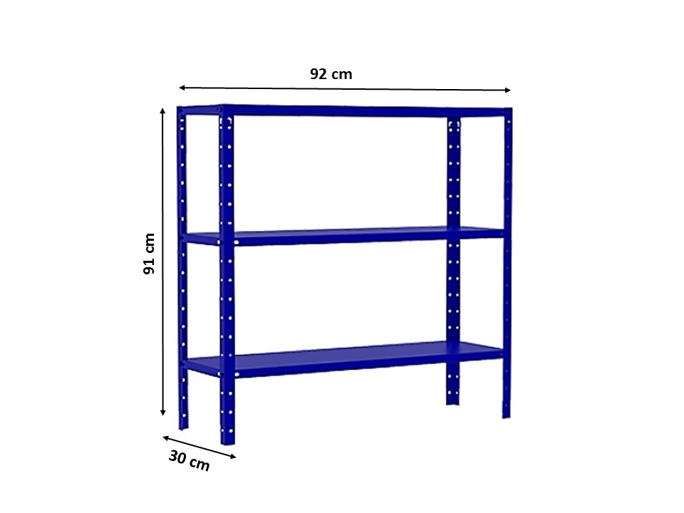 Estante de Aço Mini Flex - 92 x 91 x 30 cm