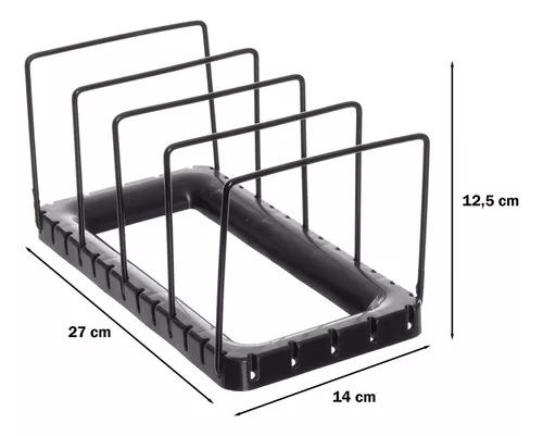 Organizador De Formas E Travessas Para Armário Preto