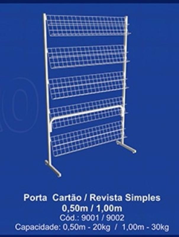 Porta Cartão / Revista Simples 100 cm  Cor Branco