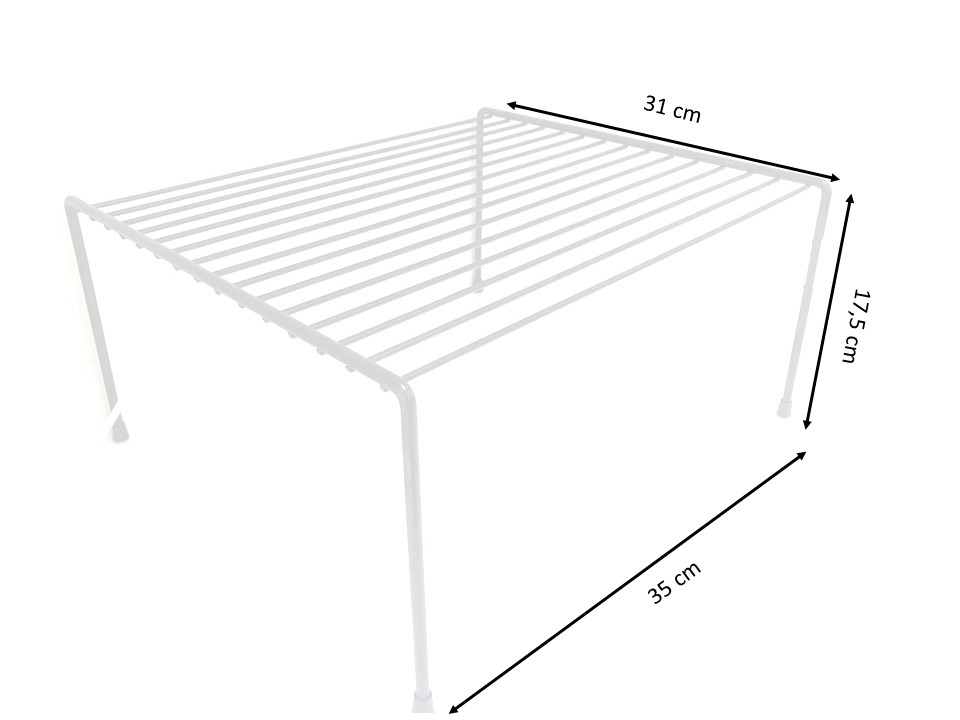 Prateleira Organizadora Para Dispensa 31X35 Branco