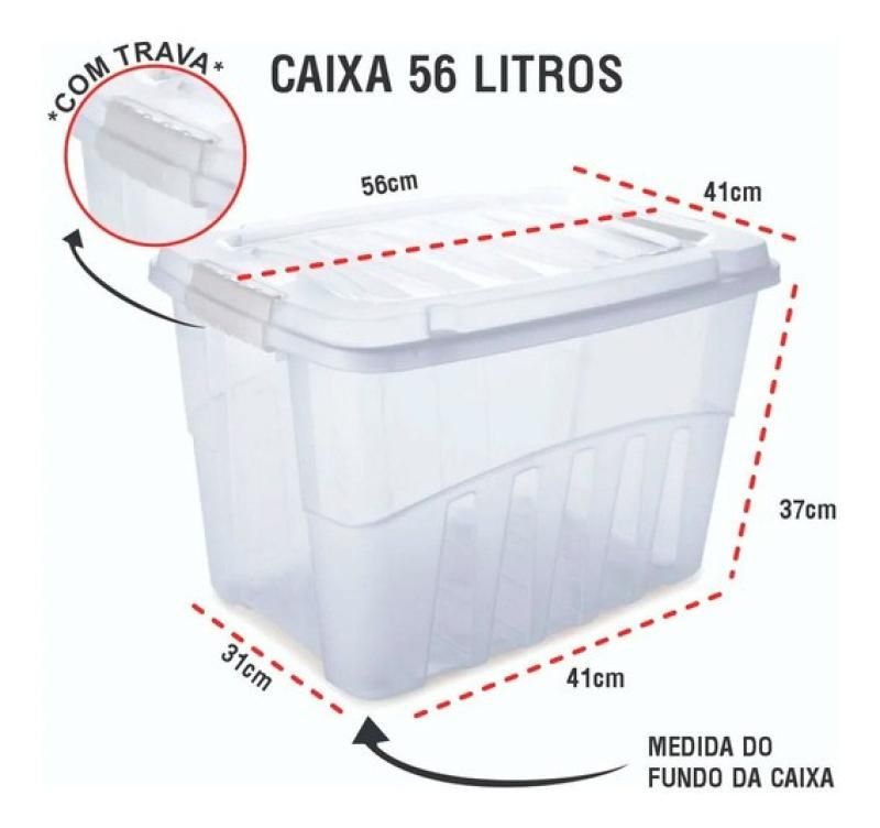 Caixa Organizadora Gran Box Alta 56 L