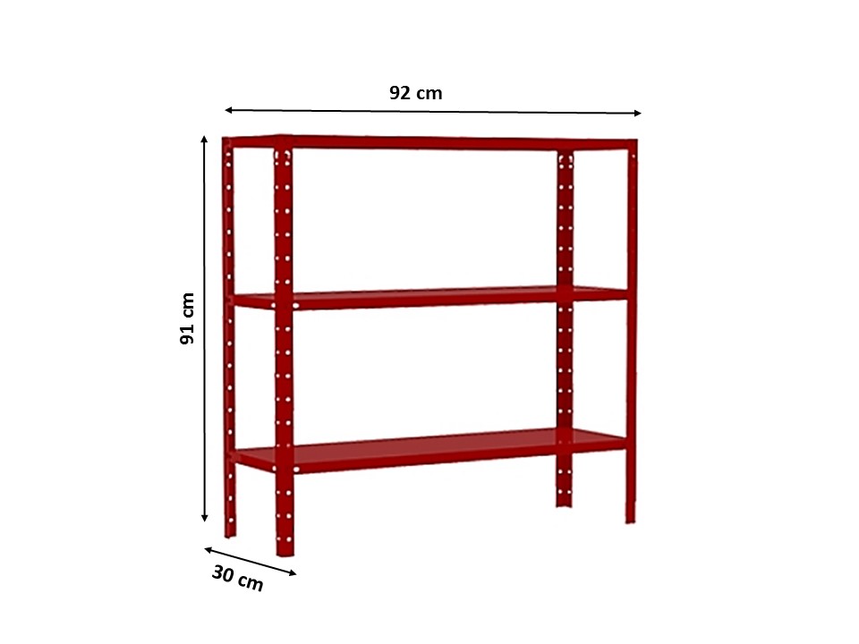 Estante de Aço Mini Flex - 92 x 91 x 30 cm