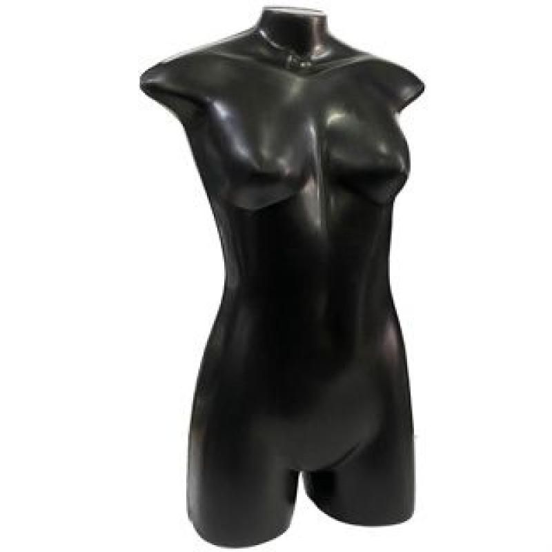 Manequim Plástico R.4 Feminino Busto Cor Preto