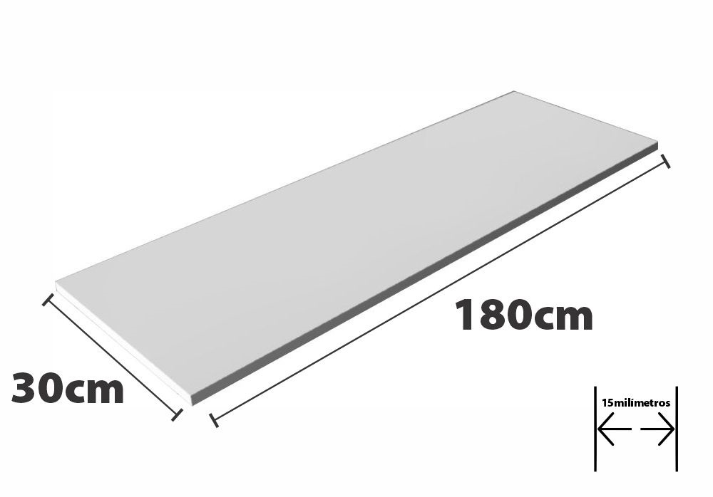 Prateleiras MDF 180 x 30 cm