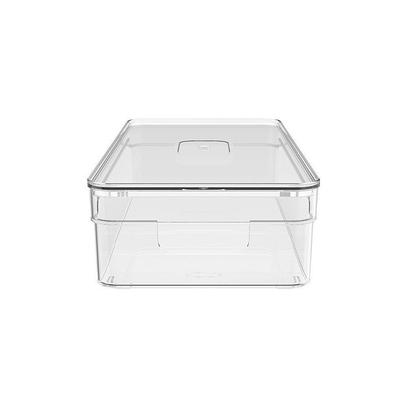 Organizador Clear Com Tampa 30 X 15 X 7Cm Natural Oc250