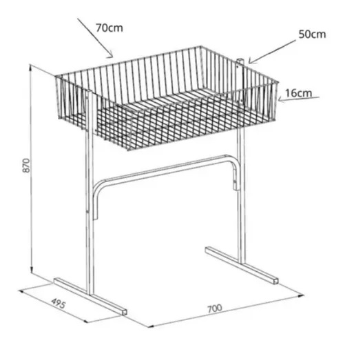 Cesto de Oferta Simples - 50 x 70 x 82 cm